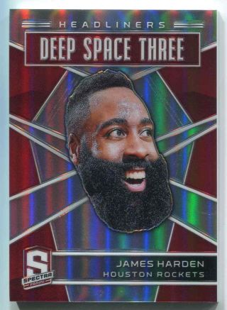 2018 - 19 Panini Spectra Deep Space Three - Prizm James Harden Houston Rockets