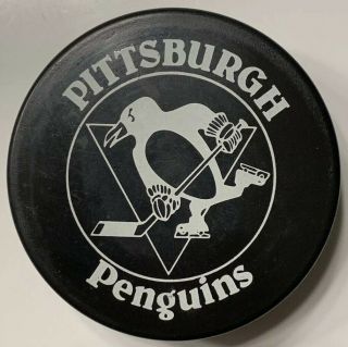 Nhl Pittsburgh Penguins Late 1980’s Souvenir Giveaway Puck Civic Arena