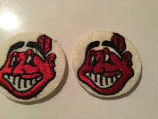 2 Chief Wahoo Cleveland Indians Colorful Patches Circa 1970