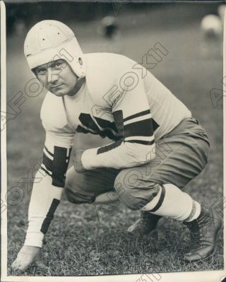 1933 Colgate Red Raiders Football Player Tackle Charlie Wasicek Press Photo