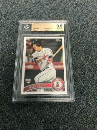 2011 Topps Update Mike Trout (angels) Bgs 9.  5 Gem Rookie Card Rc Us175