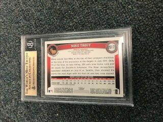 2011 TOPPS UPDATE MIKE TROUT (ANGELS) BGS 9.  5 GEM ROOKIE CARD RC US175 2