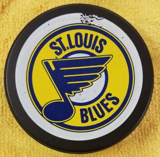 Vintage St.  Louis Blues Game Hockey Puck Made In Canada Old General Tire