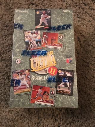 1992 Fleer Ultra Series 2 Baseball Wax Box 36 Packs