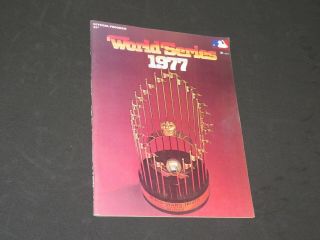 Old 1977 Baseball World Series Program York Yankees Kansas City Royals