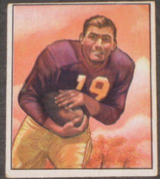 1950 Bowman Bob Goode Football Card 64 Washington Redskins Vintage Antique