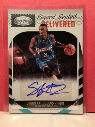 F3098 2018 - 19 Certified Signed Delivered Auto /199 Shareef Abdur - Rahim