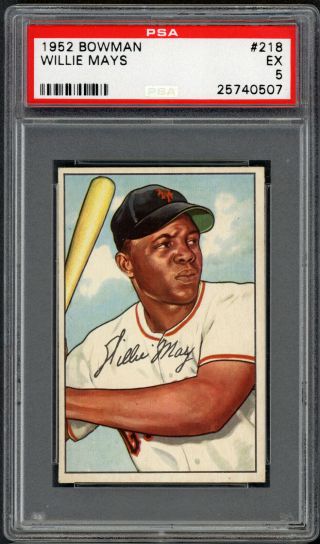 1952 Bowman Willie Mays 218 Psa 5 Baseball Card