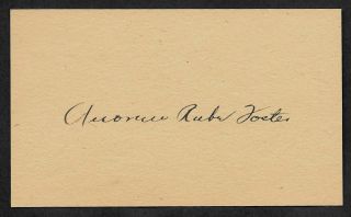 Andrew Rube Foster Autograph Reprint On Period 1910s 3x5 Card