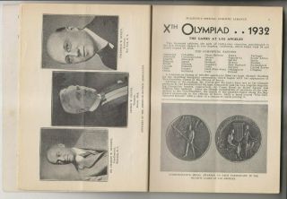 1933 BOOKLET - SPALDING ' S ATHLETIC ALMANAC - OLYMPIC GAMES - WORLD RECORDS 4