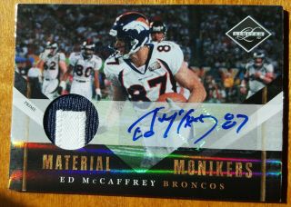 2010 Panini Limited Ed Mccaffrey Auto Patch Numbered 15/15 Rare Card