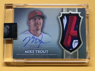 2017 Dynasty Game - Logo Jumbo Patches Autograph Mike Trout Auto 3/5