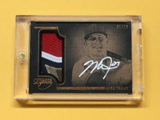 2014 Dynasty 5 - Colorer Jumbo Patches Autograph Mike Trout Auto 01/10