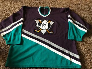 Anaheim Mighty Ducks Official Nhl Hockey Jersey Sewn Ccm Licensed Mens Sz Xl