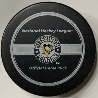 Nhl Pittsburgh Penguins 2008 - 09 3rd Jersey Logo Game Puck