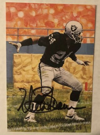 Willie Brown Signed Goal Line Art Card With Jsa Cc71536