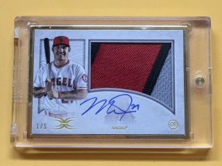 2017 Defintive Framed Game - Jumbo Patch Autograph Mike Trout Auto 1/5