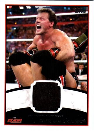 Wwe Chris Jericho 2012 Topps Authentic Event Worn Shirt Relic Card Black Dwc