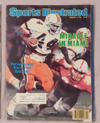 1984 Sports Illustrated Miami Florida National Champions Keith Griffin