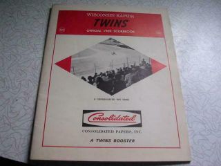 Wisconsin Rapids Twins Official 1969 Scorebook Gary Mathews Decatur Commodores