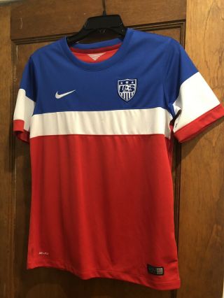 Team Usa Nike Dri - Fit Soccer Jersey Youth Xl Olympic World Cup Euc