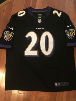 Nike Baltimore Ravens Ed Reed 20 Sewn Embroidered Football Jersey Sz Xl