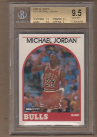 Michael Jordan Bgs 9.  5 1989 - 90 Hoops 200 Chicago Bulls