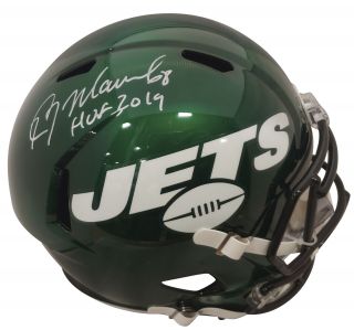 Jets Kevin Mawae " Hof 2019 " Authentic Signed Full Size Speed Rep Helmet Bas