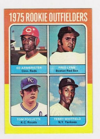 1975 Topps Mini 622 Rookie Outfielders Fred Lynn Rc Card - Exmt/nmt - 381