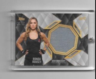 2016 Topps Ufc Top Of The Class Silver Parallel Relic Card Ronda Rousey 13/25