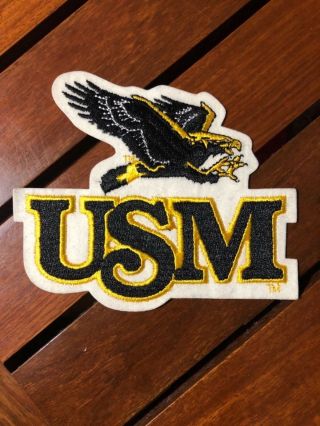 Ncaa Vintage University Of Southern Mississippi Golden Eagles Patch 5 1/4”