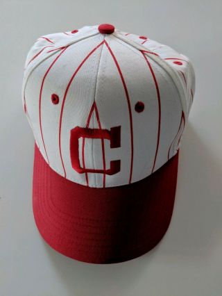 Pittsburgh Crawfords Embroidered C White Hat W/ Red Stripes Snapback
