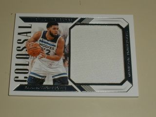 2018 - 19 National Treasures Colossal Materials Jersey Karl - Anthony Towns 10/99