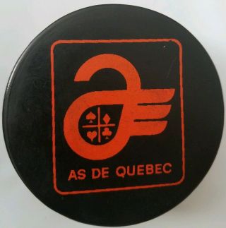 As De Quebec Hockey Puck Vintage Made In Canada Scarce Old Gem