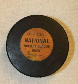 National Hockey League Vintage Viceroy Canada Nhl Approved Official Game Puck