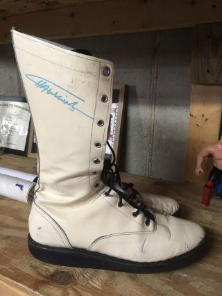 Wwe Curt Hawkins Autographed Ring Worn Wrestling Boots
