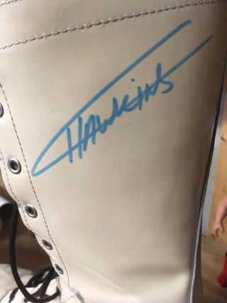 WWE Curt Hawkins autographed ring worn wrestling boots 6