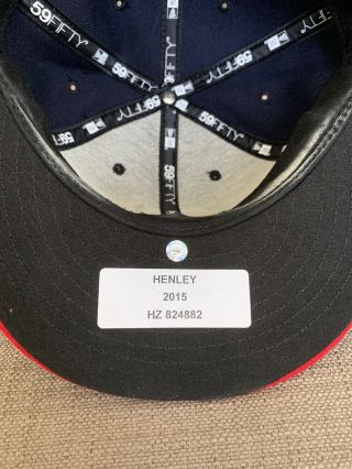 Bob Henley (3rd Base Coach) MLB Authenticated Washington Nationals Game Worn Hat 2