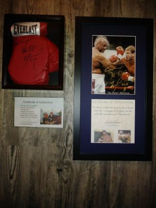 Rocky V Tommy Gunn Morrison " The Duke " Signed Everlast Boxing Glove And Photo