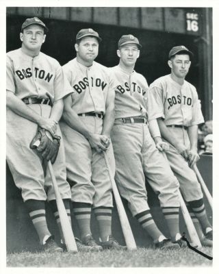 Jimmie Foxx,  Lefty Grove,  Joe Cronin,  Doc Cramer 8x10 Photo Boston Red Sox