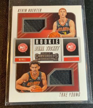 2018 - 19 Contenders Trae Young / Kevin Huerter “rookie Dual Ticket” Jersey Relic