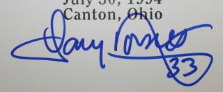 Tony Dorsett Signed Autographed HOF Induction Stats Flier Dallas Cowboys Photo 2