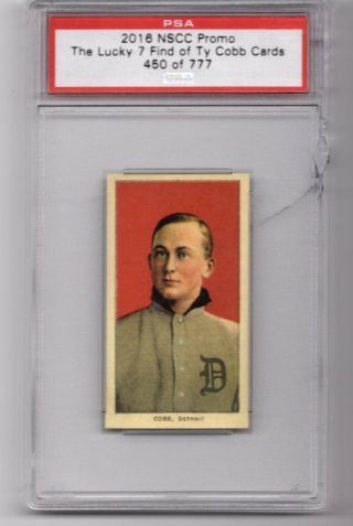 2016 Nscc Promo The Lucky 7 Find Ty Cobb Portrait Psa Auth /777 Read