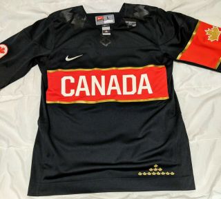 Team Canada Sochi 2014 Olympic Black Alternate Jersey Nike Large