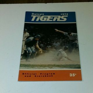 1972 April 15 Detroit Tigers Vs Boston Red Sox Score Book Program Opening Day