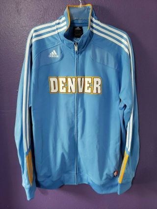 2010 Adidas Nba Denver Nuggets On Court Pre Game Warm Up Track Jacket Mens Xl