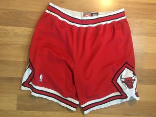 90s Nike Team Sports Nba Chicago Bulls Shorts Size 38 Xl Authentic Sewn Jordan