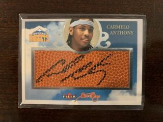 2004 - 05 Fleer Sweet Sigs Autographs Ca Carmelo Anthony 72/150 Auto On Ball