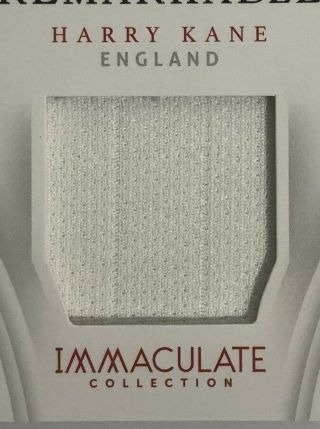 2017 Panini IMMACULATE SOCCER Harry Kane England Tottenham REMARKABLE Patch 49 2