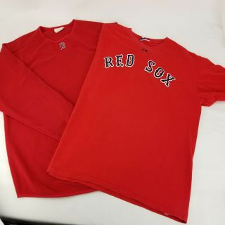 Boston Redsox Adult Mens Large Thermal Sweater Ls & Ted William 